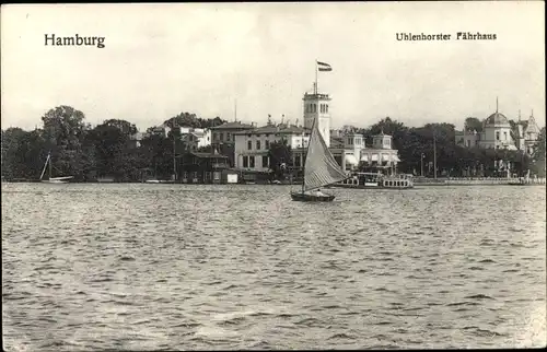 Ak Hamburg Nord Uhlenhorst, Blick auf das Fährhaus