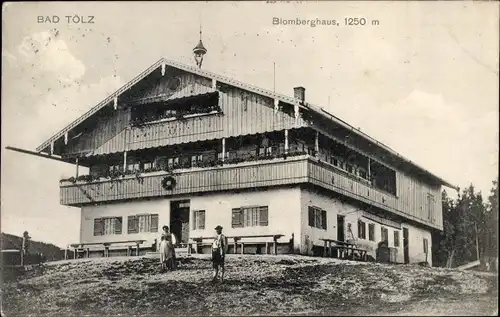 Ak Bad Tölz im Isartal Oberbayern, Blomberghaus, Außenansicht