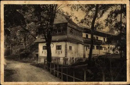 Ak Bad Tölz im Isartal Oberbayern, Einbachmühle, Cafe und Fremdenheim Modlmaier, Panorama