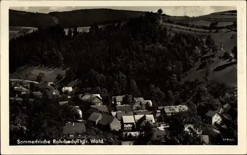 Ak Rohrbach in Thüringen, Wohnhäuser, Wald, Landschaft