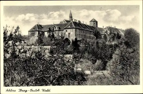 Ak Bad Iburg in Niedersachsen, Panorama vom Schloss