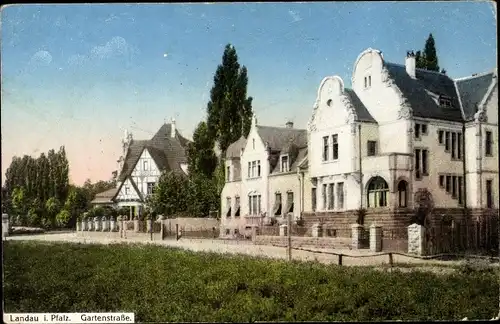 Ak Landau in der Pfalz, Gartenstraße, Gebäude