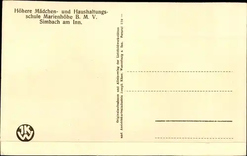 Ak Simbach am Inn in Niederbayern, Engl. Institut Marienhöhe, Tennisspiel