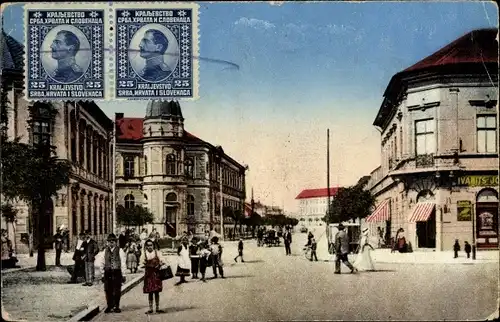 Ak Szabadka Subotica Serbien, Straßenpartie