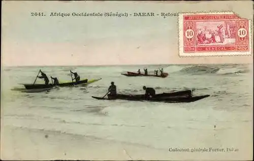 Ak Dakar Senegal, Retour des barques