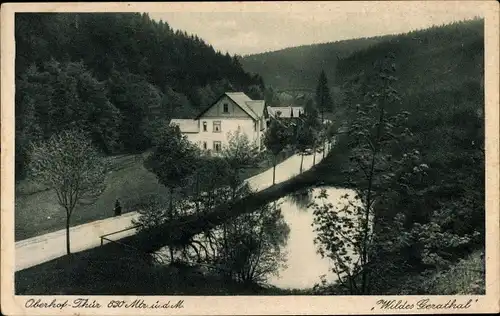 Ak Oberhof im Thüringer Wald, Partie im Geratal, Haus, Gewässer