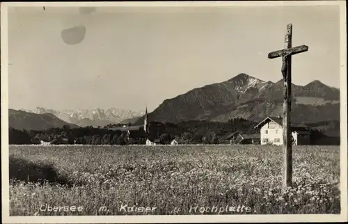 Ak Bernau im Schwarzwald, Übersee mit Kaiser und Hochplatte