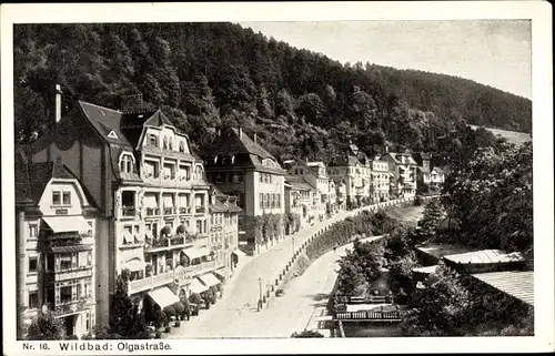 Ak Bad Wildbad Baden Württemberg, Kurhäuser an der Olgastraße