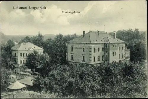 Ak Dresden Nord Langebrück, Erholungsheim, Außenansicht