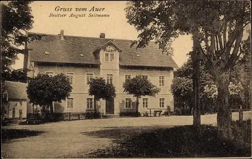 Ak Auer Moritzburg in Sachsen, Gasthof Auer, Bes. August Seltmann, Außenansicht