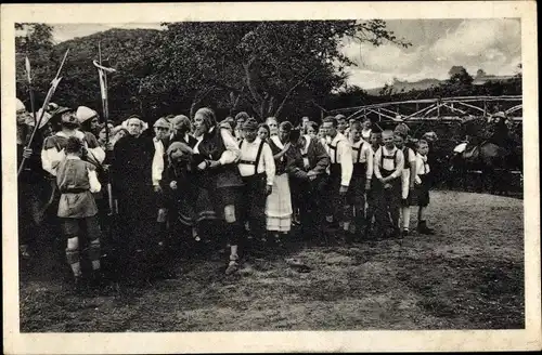 Ak Tecklenburg in Nordrhein Westfalen, Deutsche Heimatfestspiele 1924, Ritterkostüme, Trachten