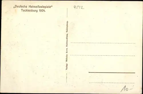 Ak Tecklenburg in Nordrhein Westfalen, Deutsche Heimatfestspiele 1924, Ritterkostüme, Trachten