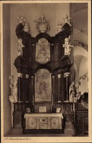 Ak Hahndorf Goslar in Niedersachsen, St. Barbaraaltar