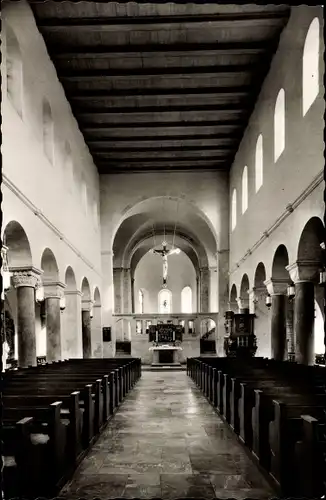 Ak Bad Gandersheim in Niedersachsen, Stiftskirche, Innenansicht, Mittelschiff