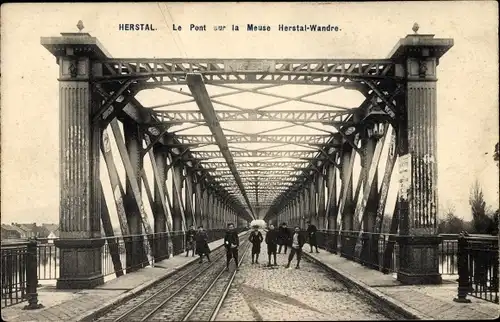 Ak Herstal Wallonien Lüttich, Le Pont sur la Meuse Herstal Wandre