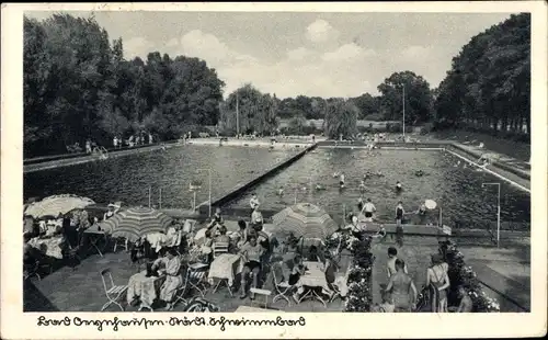 Ak Bad Oeynhausen in Nordrhein Westfalen, Schwimmbad, Badegäste