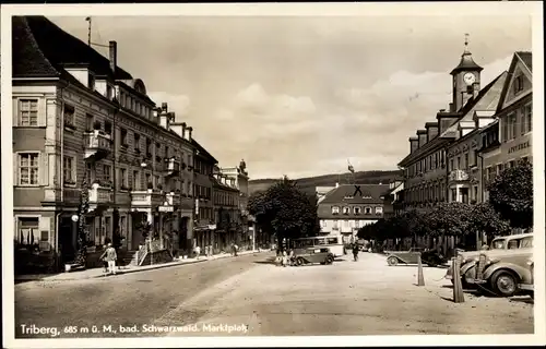 Ak Triberg im Schwarzwald, Partie am Marktplatz