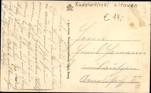 Ak Radziwilischki Litauen, Bahnhof, Deutsche Soldaten in Uniformen