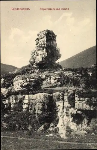 Ak Kislowodsk Russland, Felsenpartie, Landschaftsblick