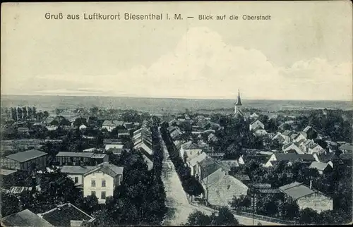 Ak Biesenthal Barnim Brandenburg, Blick auf die Oberstadt