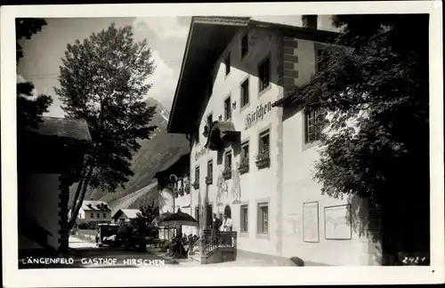 Ak Längenfeld in Tirol, Gasthof Hirschen, Außenansicht von der Straße