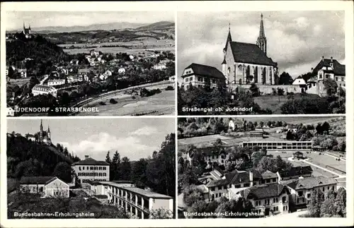 Ak Judendorf Straßengel Steiermark, Bundesbahner Erholungsheim, Kirche
