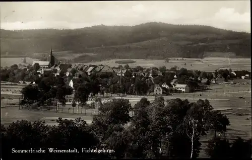 Ak Weißenstadt im Fichtelgebirge, Wohnhäuser, Kirche, Landschaft