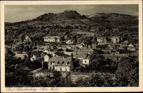 Ak Bad Blankenburg in Thüringen, Wohnhäuser, Kirche, Landschaft