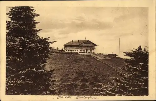 Ak Bad Tölz im Isartal Oberbayern, Blomberghaus, Panorama