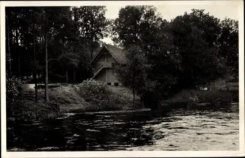 Ak Müden Faßberg Lüneburger Heide, Alter Treppenspeicher dn der Wietze, Panorama