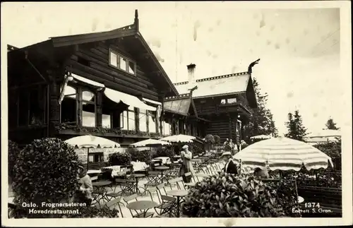 Ak Oslo Norwegen, Frognerseteren, Hovedrestaurant