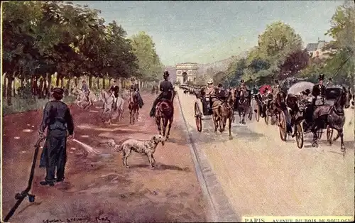Künstler Ak Stein, Georges, Paris, Avenue du Bois de Boulogne
