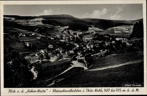 Ak Kleinschmalkalden Floh Seligenthal Thüringen, Panorama vom Ort, Blick v. d. Hohen Warte