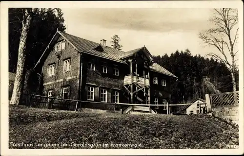 Ak Geroldgrün in Bayern, Forsthaus Langenau, Außenansicht
