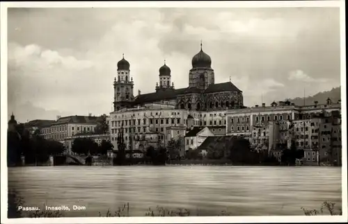 Ak Passau in Niederbayern, Innseite, Blick auf den Dom