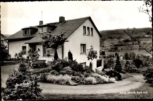 Ak Bad Orb in Hessen, Haus Beate, Außenansicht, Würzburger Straße 67, M. und E. Klug