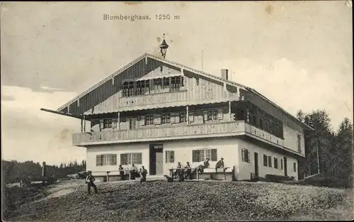 Ak Bad Tölz im Isartal Oberbayern, Blomberghaus, Außenansicht