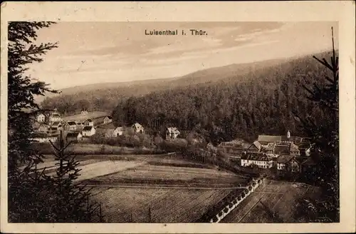 Ak Luisenthal im Thüringer Wald, Ortsansicht, Waldpartie