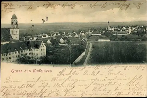 Ak Maihingen in Schwaben, Panorama vom Ort