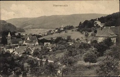 Ak Bad Herrenalb im Schwarzwald, Totalansicht vom Ort