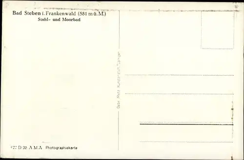 Ak Bad Steben im Frankenwald Bayern, Stahlbad, Moorbad, Kirche, Wohnhäuser