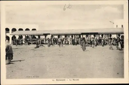 Ak Djibouti Dschibuti, Le Marche, Marktplatz 