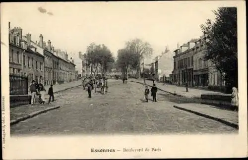 Ak Corbeil Essonnes Essonne, Boulevard de Paris