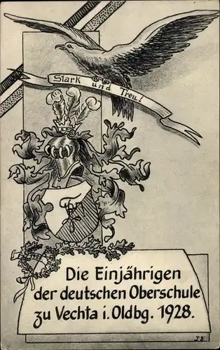 Studentika Ak Vechta in Niedersachsen, Die Einjährigen der deutschen Oberschule 1928