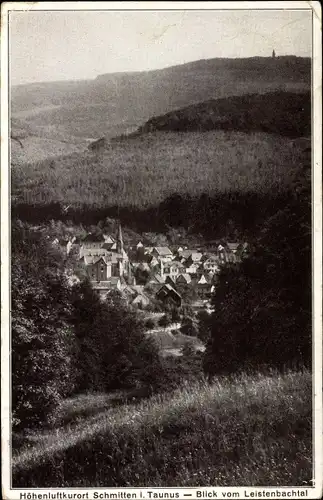 Ak Schmitten im Taunus Hessen, Blick vom Leistenbachtal