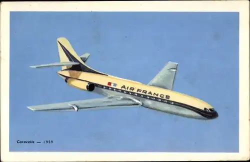 Ak Passagierflugzeug der Air France, Caravelle