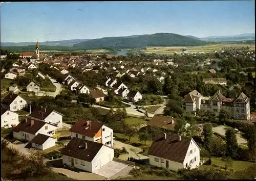 Ak Gailingen am Hochrhein, Panorama der Ortschaft und Umgebung
