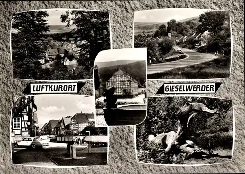 Ak Gieselwerder Oberweser in Nordhessen, Ansichten vom Ort, Brunnen