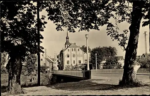 Ak Elsterwerda in Brandenburg, Elsterbrücke und Hauptstraße