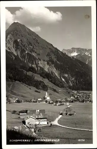 Ak Schoppernau in Vorarlberg, Panorama vom Ort, Bregenzer Wald